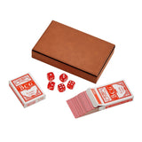 Leatherette 2 Card Deck Set, Caramel 5" X 7.75" by Creative Gifts