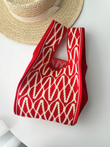 Casual Printed Woven Handbag by migunica