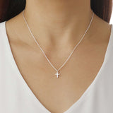 Petite Cross Pendant With Chain Necklace by MILOR COMMENTSOLD