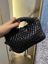 Solid Color Woven Bags Handbags by migunica