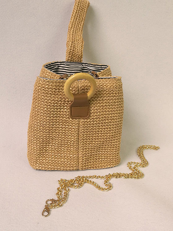 Casual Simple Weave Handbag by migunica