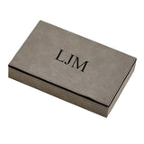 Leatherette 2 Card Deck Set, Grey 5" X 7.75" by Creative Gifts