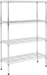 4 Shelf Heavy Duty Storage Unit Adjustable Steel Shelves Organizer Rack by Js House