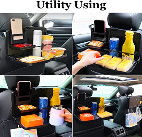 Car Tray ,  Backseat Organizer Car Multifunctional Tray Desk  Table for Eating Food Drink Meal Snack Cup... by Js House