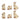 Weathered Terra Cotta Rabbit Garden Statue (Set of 6)