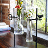 Hanging Bud Vase with Metal Stand (Set of 2)