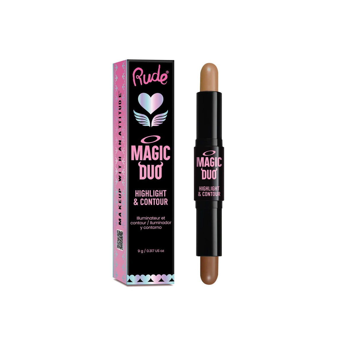 RUDE Magic Duo Highlight & Contour - Dark