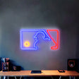 Baseball Pitcher Led Neon Wall Decor, MLB Baseball Sign - 2