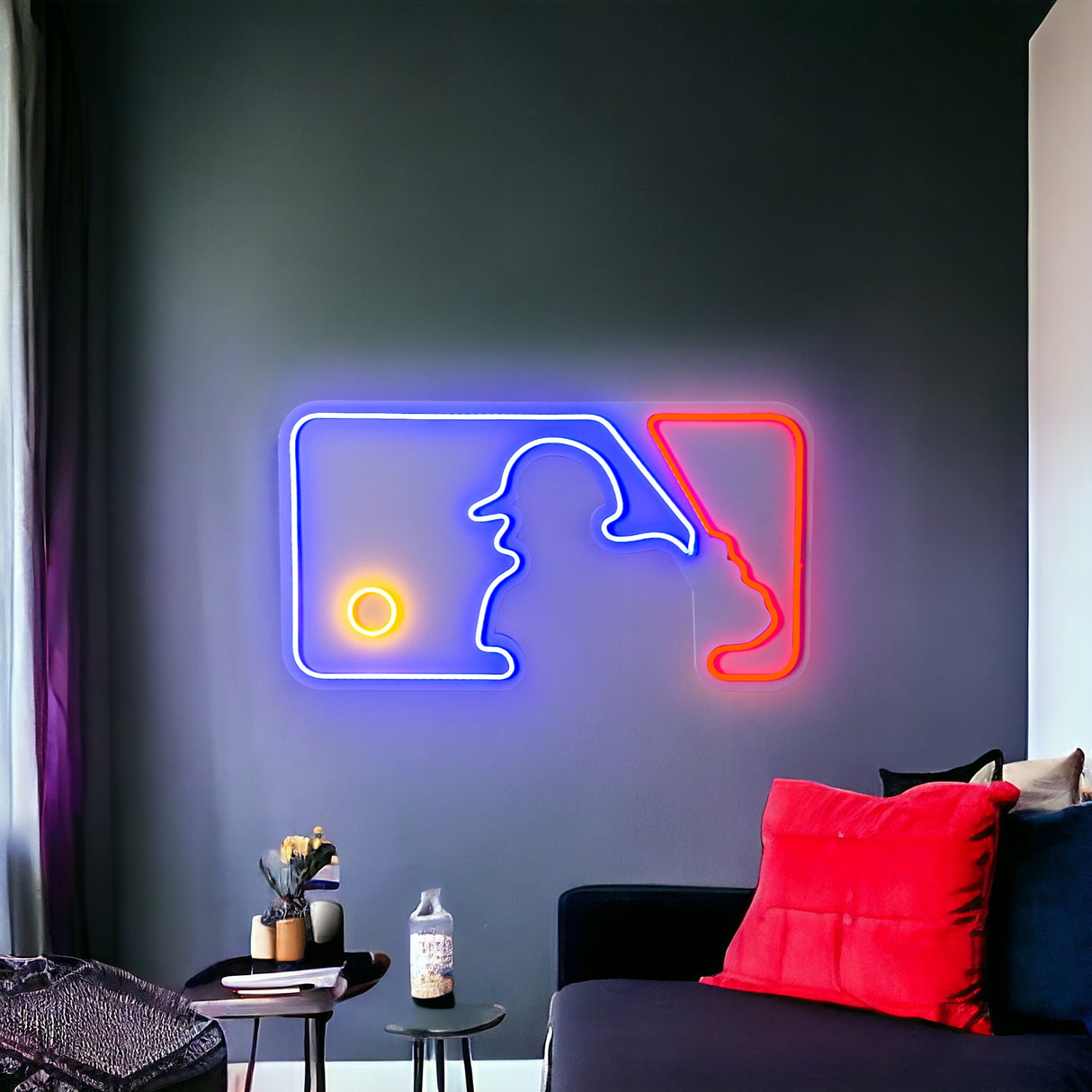 Baseball Pitcher Led Neon Wall Decor, MLB Baseball Sign - 4