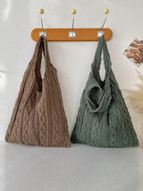 Woven Solid Color Handbags by migunica