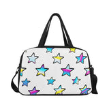 Rainbow stars Black N White Travel Bag by Stardust