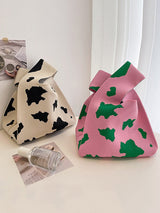 Urban Knitting Cow Pattern Bags Accessories Handbags by migunica