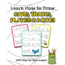Learn How to Draw Cars, Trains, Planes & More!: (Ages 4-8) Step-By-Step Drawing Activity Book for Kids (How to Draw Book)