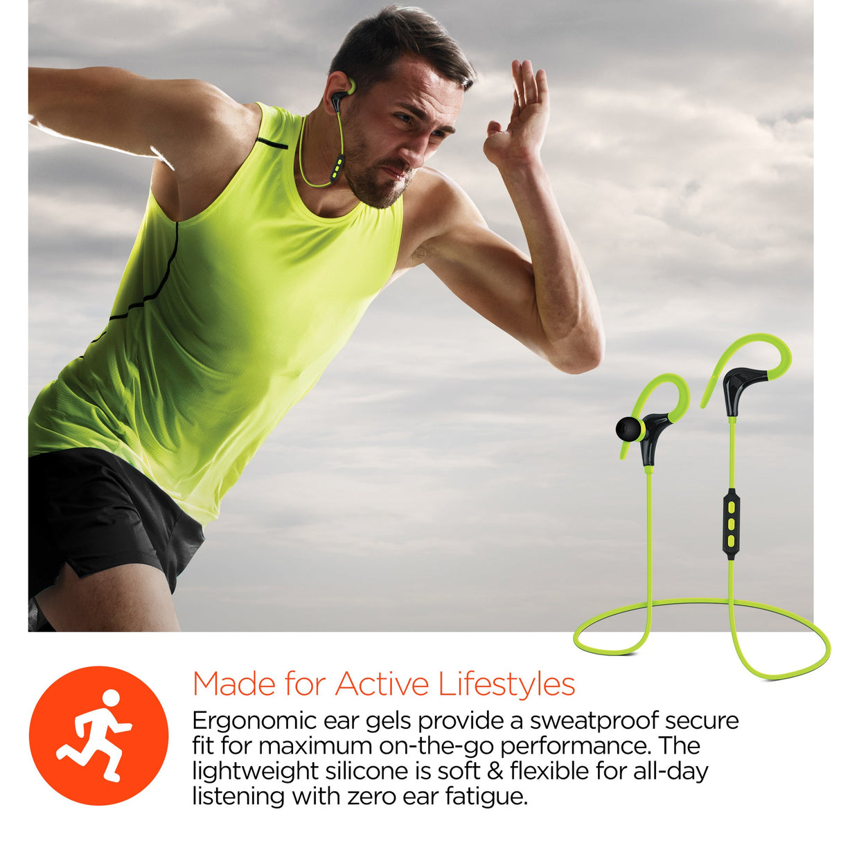 HyperGear Marathon Sport Wireless Bluetooth Earphones (MARPHONES-PRNT) by Jupiter Gear