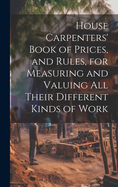 House Carpenters' Book of Prices, and Rules, for Measuring and Valuing All Their Different Kinds of Work - Hardcover by Books by splitShops