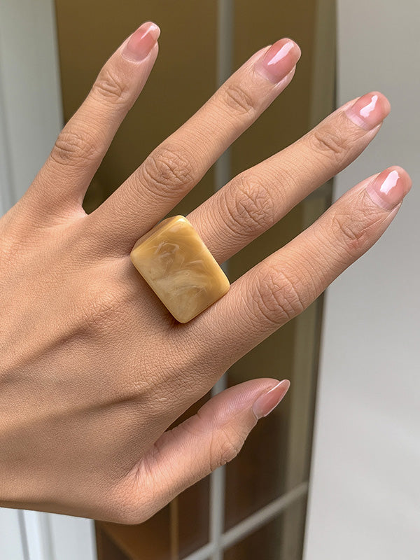 Original Stylish Resin 8 Colors Geometric Ring by migunica