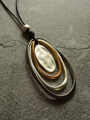 Multilayer Circle Long Necklace by migunica