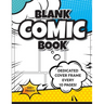 Blank Comic Book (Blue & Yellow): 8.5"x11" 100+ Pages of Blank Panels to Create Your Own Comic! Different Frames on Every Spread; Space for Covers Eve