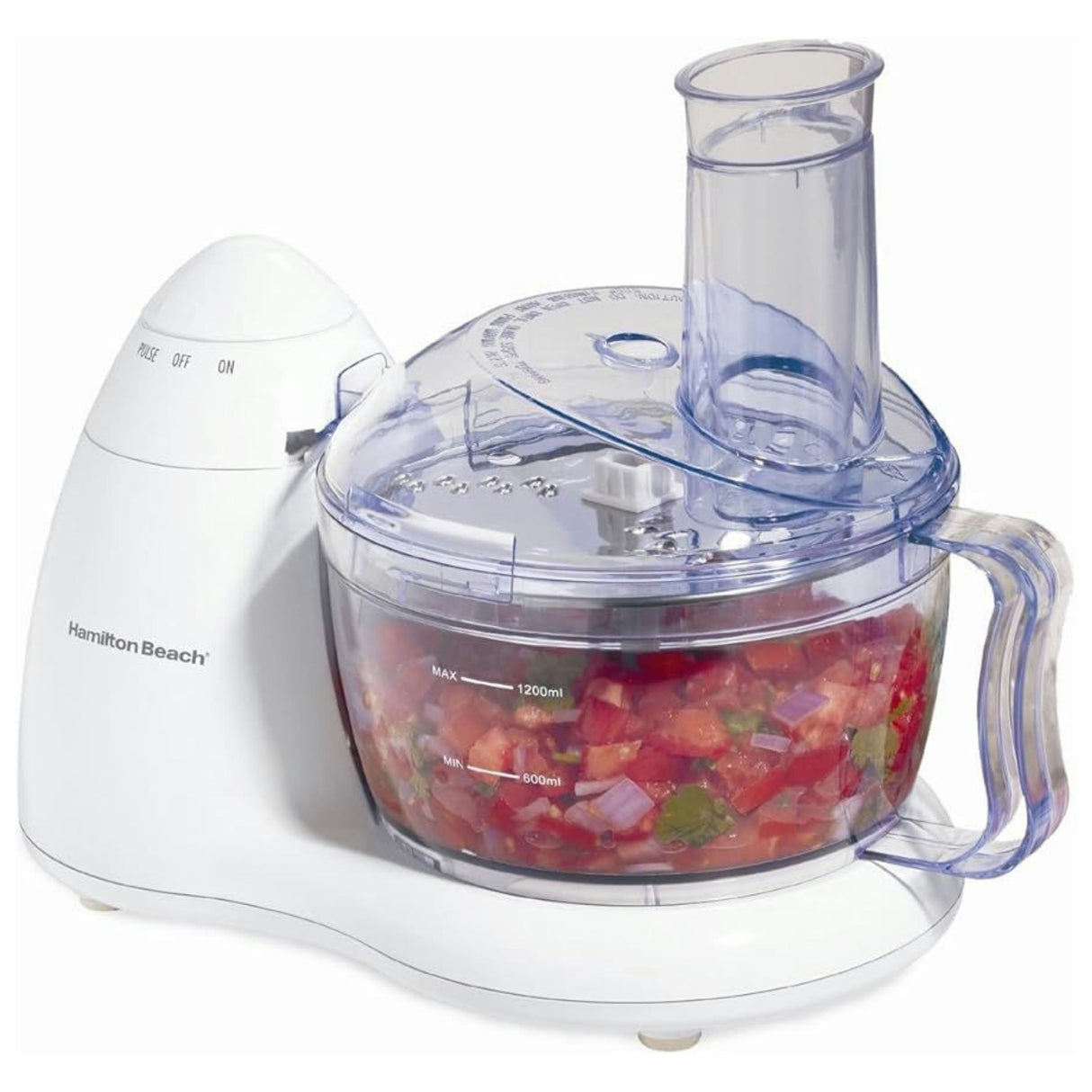 Hamilton Beach 8-Cup Food Processor With 2 Speeds Plus Pulse, - White - 8 cup