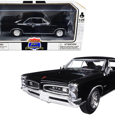 1966 Pontiac GTO Black "Muscle Car Collection" 1/25 Diecast Model Car by New Ray
