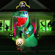 7 FT Tall Halloween Inflatable Outdoor Pirate Dinosaur, Blow Up Yard Decoration by Js House - Vysn