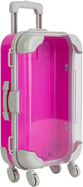 Pink Plastic Suitcase Candy Box 3 Pack 7.5"x5"x2.5" by Hammont