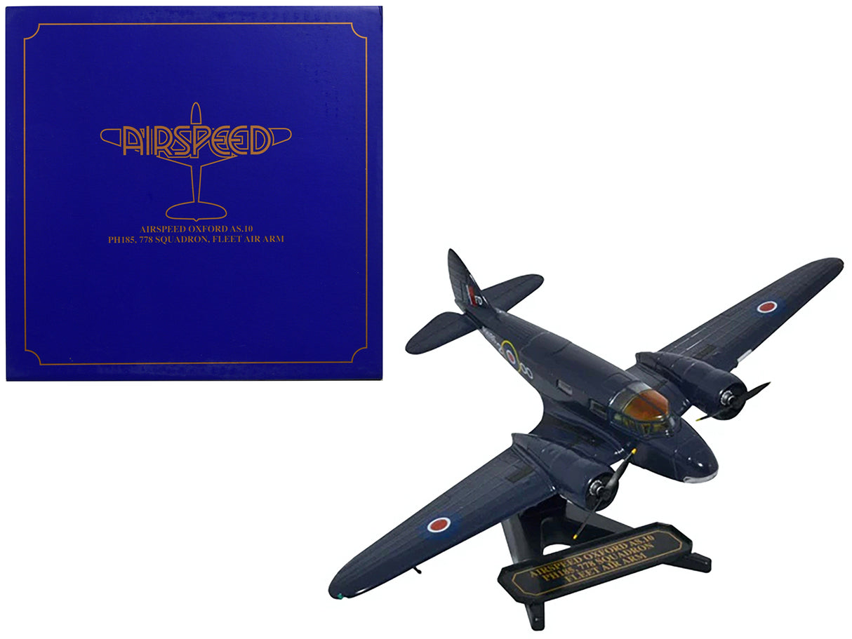 Airspeed AS.10 Oxford Aircraft "PH185 778 Squadron Fleet Air Arm" Royal Air Force "Oxford Aviation" Series 1/72 Diecast Model Airplane by Oxford Diecast