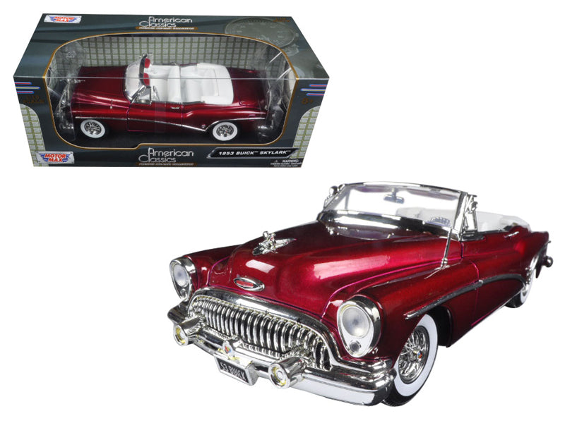 1953 Buick Skylark Burgundy 1/18 Diecast Model Car by Motormax