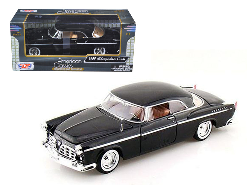 1955 Chrysler C300 Black 1/24 Diecast Model Car by Motormax