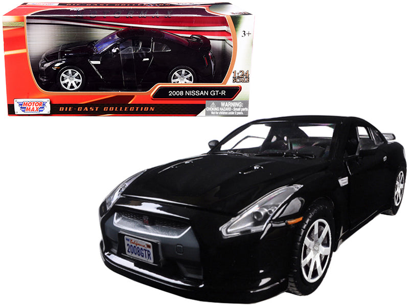 2008 Nissan GT-R R35 Gloss Black 1/24 Diecast Model Car by Motormax