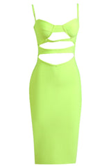 Cutout Spaghetti Strap Bodycon Dress by Faz