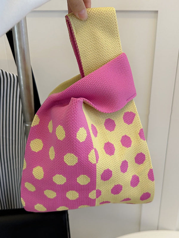 Multi-Colored Polka-Dot Split-Joint Bags Accessories by migunica