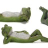 Lounging Garden Frog Figurine (Set of 3)