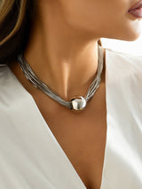 Original Stylish Statement Geometric Necklace by migunica