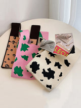 Urban Knitting Cow Pattern Bags Accessories Handbags by migunica