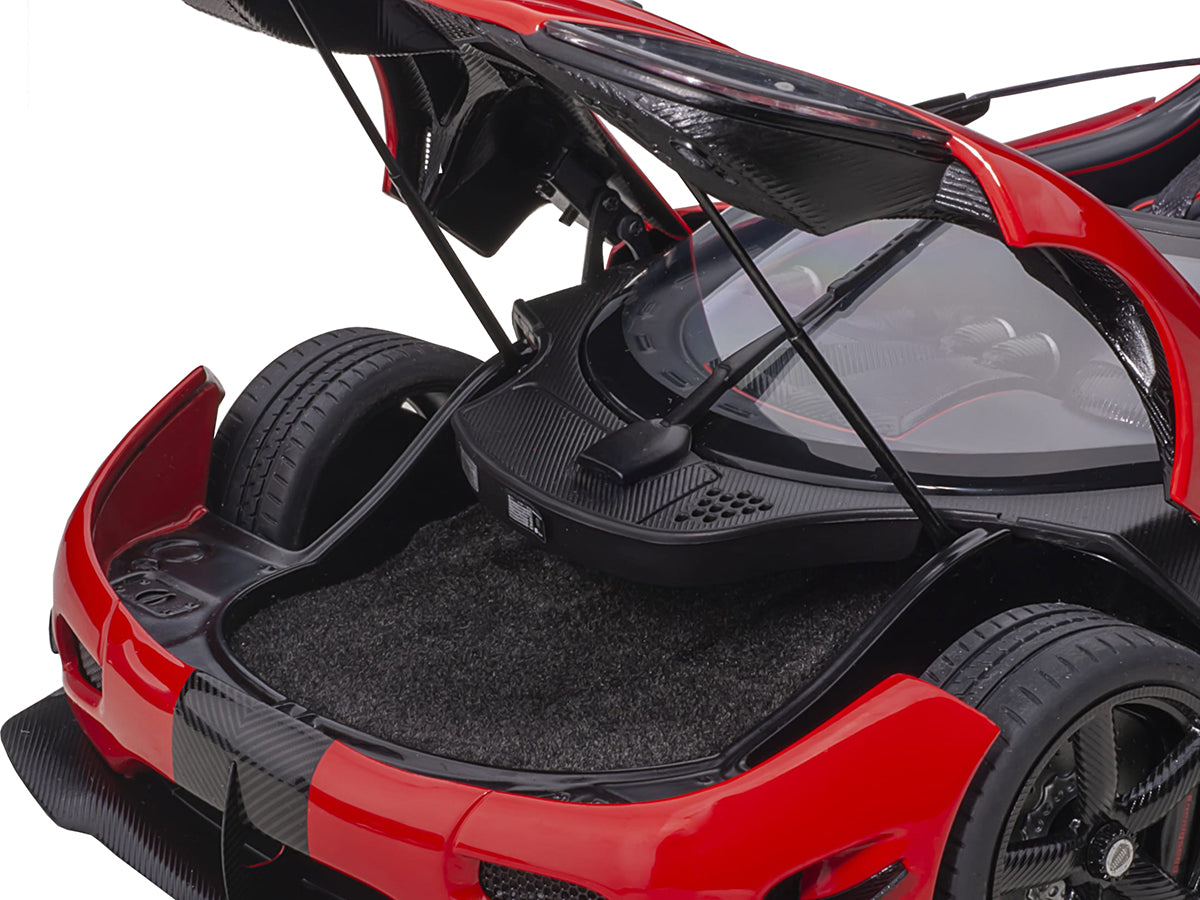 Koenigsegg Agera RS Chili Red with Black Accents 1/18  Model Car by Autoart