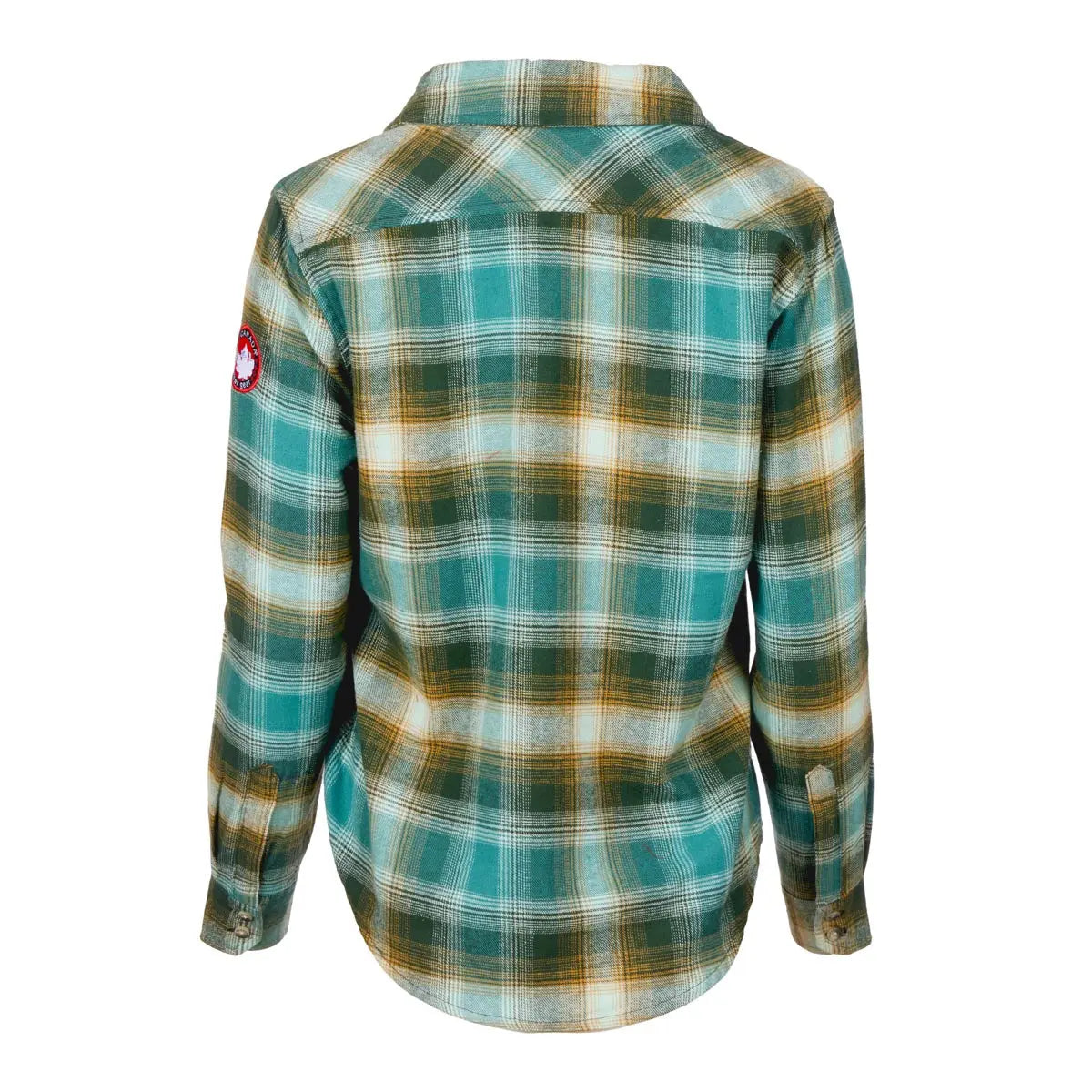 Canada Weather Gear Women's 2 Pocket Plaid Button Up Long Sleeve Shirt by PROOZY