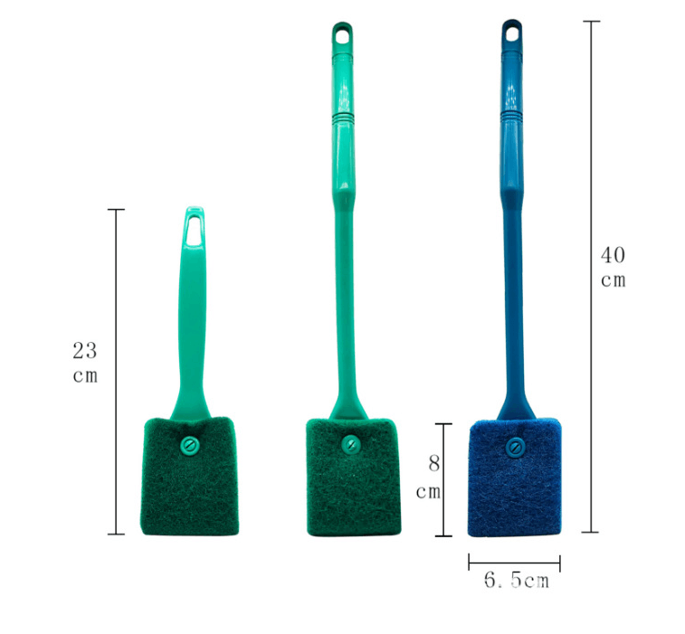 Dual-Sided Long Handle Aquarium Cleaning Brush by Dog Hugs Cat