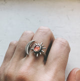 Sun and Moon Sculptural Statement Ring by Yugen Handmade