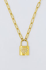 Locked In Shiny Heart Necklace by Ellisonyoung.com