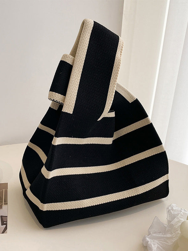 Urban Contrast Color Striped Bags Accessories Handbags by migunica