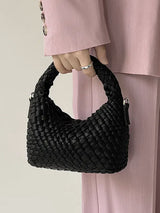 Cute Solid Color Woven Bags Handbags by migunica