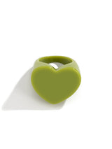 Geometric Heart Shape Solid Color Rings Accessories by migunica