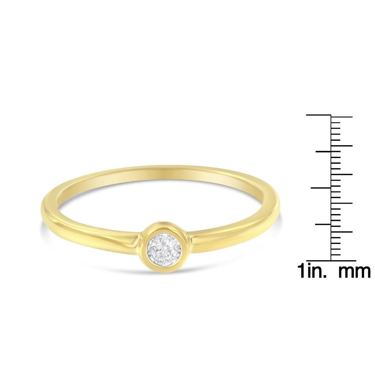 14K Yellow Gold Plated .925 Sterling Silver Miracle Set Diamond Ring (1/20 Cttw, J-K Color, I1-I2 Clarity) by Haus of Brilliance