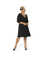 Leota Women's Puff Sleeve Sweetheart Becca Dress Black Size 2X by Steals