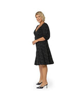 Leota Women's Puff Sleeve Sweetheart Becca Dress Black Size 2X by Steals