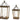 Natural Wooden Lantern with Open Top (Set of 2)
