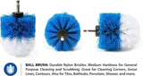 RevoClean 4 Piece Scrub Brush Power Drill Attachments-All Purpose Time Saving Kit-Perfect for Cleaning Grout, Tile, Counter, Shower, Grill, Floor, Kitchen, Blue & White by TubShroom.com