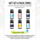 6 Pack of 100% Pure Essential Aromatherapy Oils Blends by Pursonic