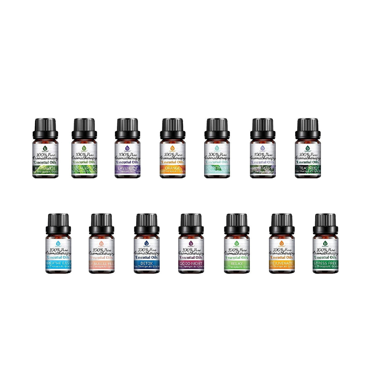 14 Pack of 100% Pure Essential Aromatherapy Oils by Pursonic